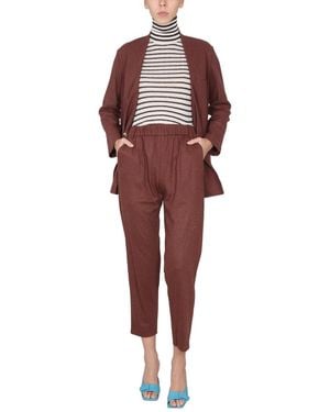 Alysi Cigarette Pants - Red