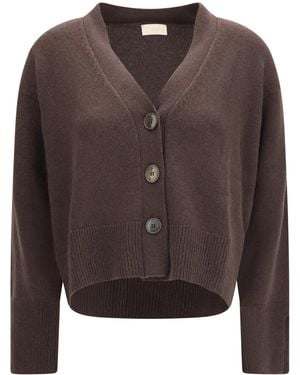 Verybusy Cashmere V-Neck Buttoned Cardigan Kashmir/Capra Hircus - Brown