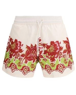 Etro Multicolour Polyester Shorts - Red
