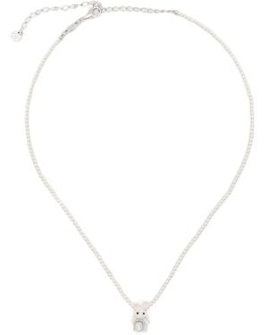 YVMIN Necklace With Woven Rabbit Pendant Sterling Necklaces - Metallic