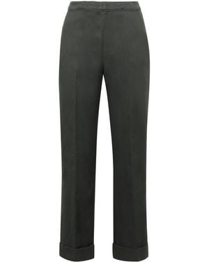 Aspesi Cotton-Linen Pants Straight - Gray