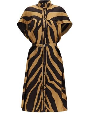 Ferragamo Twill Shirt Dress - Multicolor