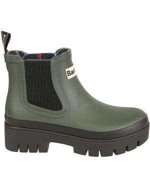 Barbour Halton Rubber Ankle Boots - Green