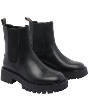 MICHAEL Michael Kors Michael Kors Boots Fabric+Leather/Rubber Sole - Black