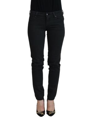 Ermanno Scervino Chic Low Waist Skinny Jeans - Black