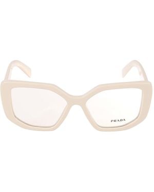 Prada Logo Sided Glasses - Natural