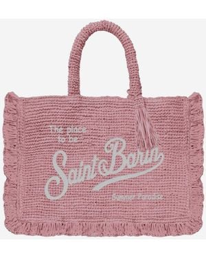 MC2 Saint Barth Shoulder Bag Volant Raffia - Pink