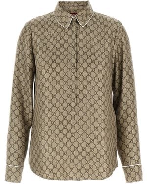 Gucci Gg Blouse - Grey