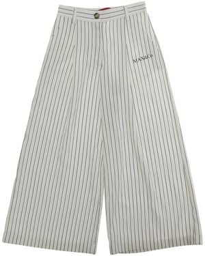 MAX&Co. Elastic-Waist Straight Pants Viscose Pants - Gray