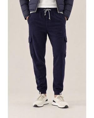 Brunello Cucinelli Cobalt Cotton Cargo Pants - Blue