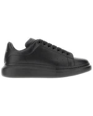 McQueen Leather Trainers - Black
