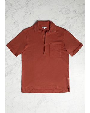 Doppiaa Aadeo Open Collar Polo Shirt Sweatshirts & Poloshirts - Red