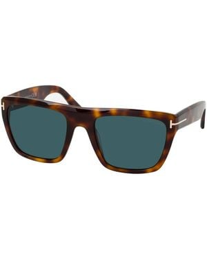 Tom Ford Ft1077 Fletcher 53V Celluoid Occhiali Sole - Blue