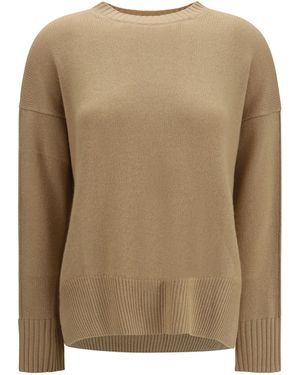 Allude Cashmere Crewneck Sweater Kashmir/Capra Hircus - Natural