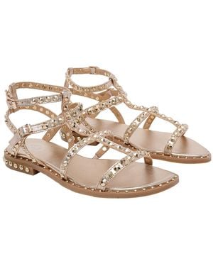 Ash Sandals Calf Leather/Rubber Sole - Metallic