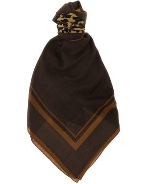 Saint Laurent Cassandre Scarf - Brown