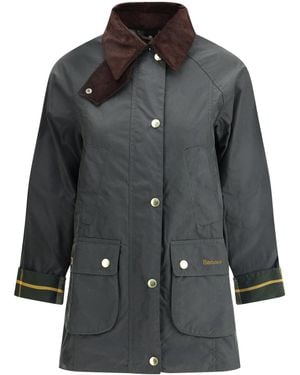 Barbour Modern Beadnell Wax Cotton Jacket - Gray
