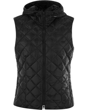 Fay Quilted Nylon Waistcoat - Black
