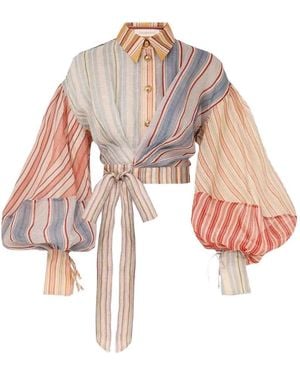 Zimmermann Rebellion Linen And Silk Shirt - White