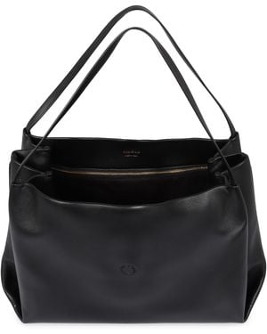 Ferragamo Calf Leather Tote Bag Calfskin - Black