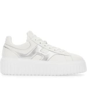 Hogan Nappa Leather H-Stripes Trainers - White