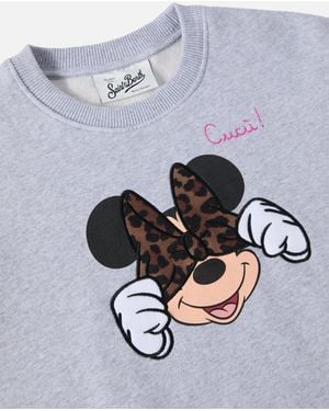 MC2 Saint Barth Briony Crewneck Sweatshirt With Minnie Print - Grey