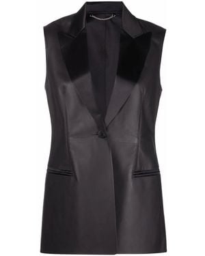 Ferragamo Leather-Vest - Black