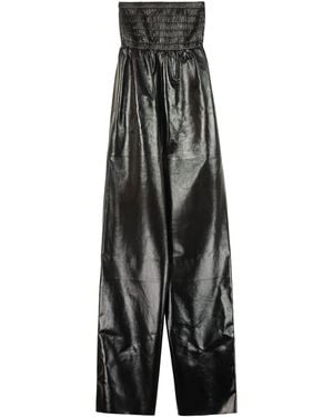 Bottega Veneta Leather Jumpsuit Lamb Jumpsuits - Black