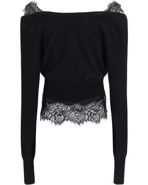 Ermanno Scervino Lace Cardigan Kashmir/Capra Hircus - Black