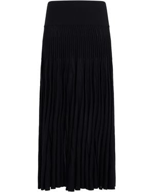 Alaïa Pleated Wool Skirt Virgin - Black
