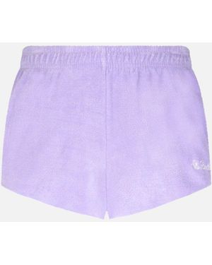 MC2 Saint Barth Terry Francine Pull Up Shorts With Piping Pant - Purple