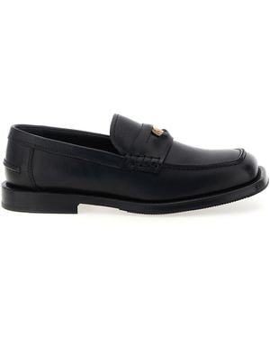 Moschino Black Velvet Leather Slip-On Men\'s Loafers Moschino Slip-on shoes for Men | Online Sale up to 58% off  main image 3