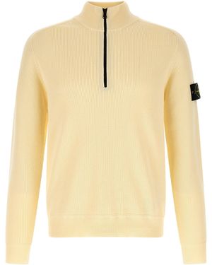 Stone Island Ribbed Cotton Jumper - Natural
