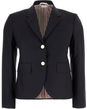 Thom Browne Midnight Wool Blazer - Black