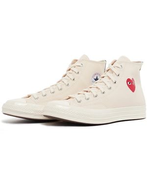 Comme des Garçons Comme Des Garã§Ons Play X Converse Chuck 70 Hi Trainers Shoes - White