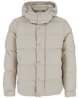 Heskimo Short Down Jacket Technical Fabric Padded - Gray