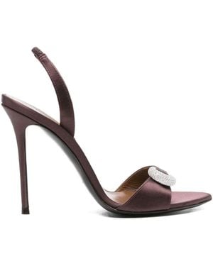 Giuseppe Zanotti Clandestino Satin Heel Sandals - Metallic