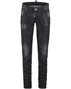 DSquared² Jennifer 5-Pocket Jeans Cotton Straight-Leg - Black