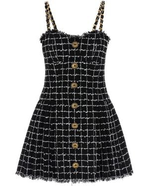 Balmain Tweed Dress - Black