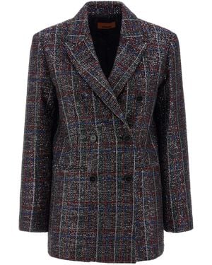 Missoni Sequin Tartan Blazer - Black
