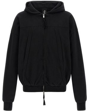 Thom Krom Metal Zip Closure Hoodie - Black