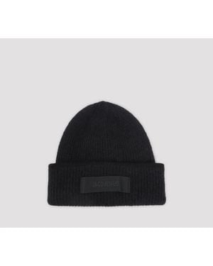 Jacquemus Le Bonnet Gros Grain Hat - Black