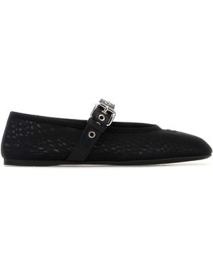 Miu Miu Mesh Ballerinas - Black
