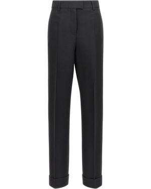 Ferragamo Stretched Pleated Trousers - Black