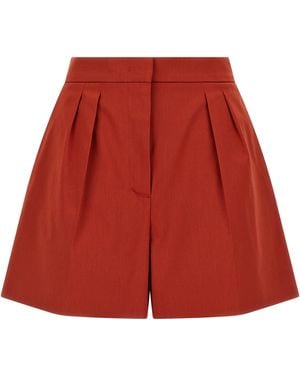 Max Mara Cotton Bermuda Shorts - Red
