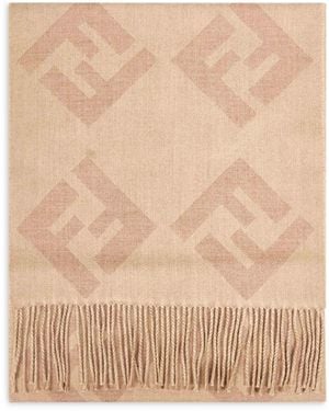 Fendi Ff Wool Scarf - Natural