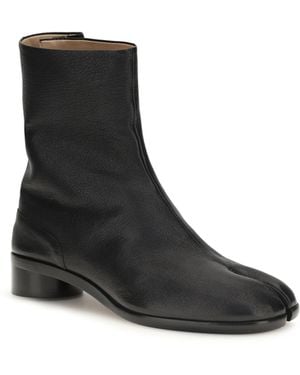 Maison Margiela Black Calf Leather Bos Taurus Ankle Boots