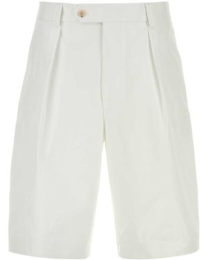 BOSS Cotton Bermuda Shorts - White