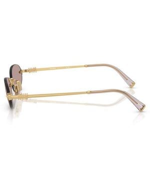 Miu Miu Miu Sunglasses Metal Eyewear - Metallic