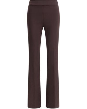 Avenue Montaigne Flare Stretchy Trousers Elastane; Polyamide - Brown